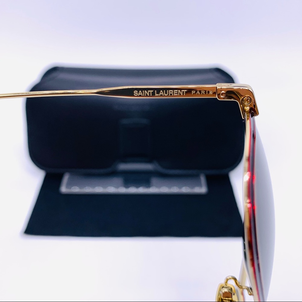 Saint Laurent SL294 Aviator Sunglasses Havana Gold - Picture 9 of 16